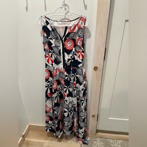 eShakti Umbrella Parasol Button Up Dress Size Medium/10